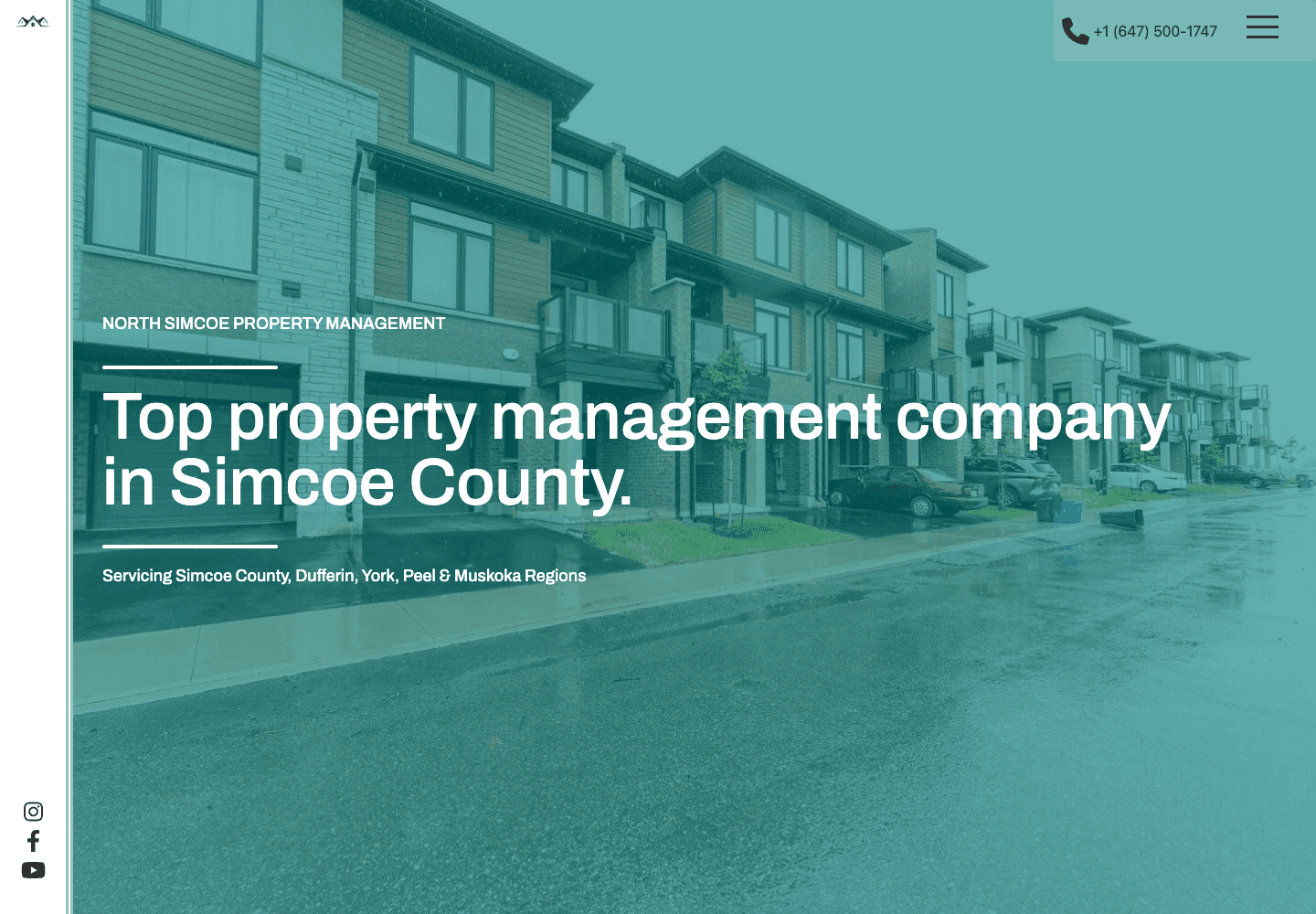 North Simcoe Property Management live website screenshot
